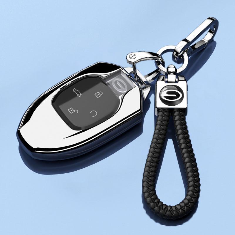 Protective Key Case for 25 New GAC Trumpchi GS4 - Complete Shell with Decorative Pendant
