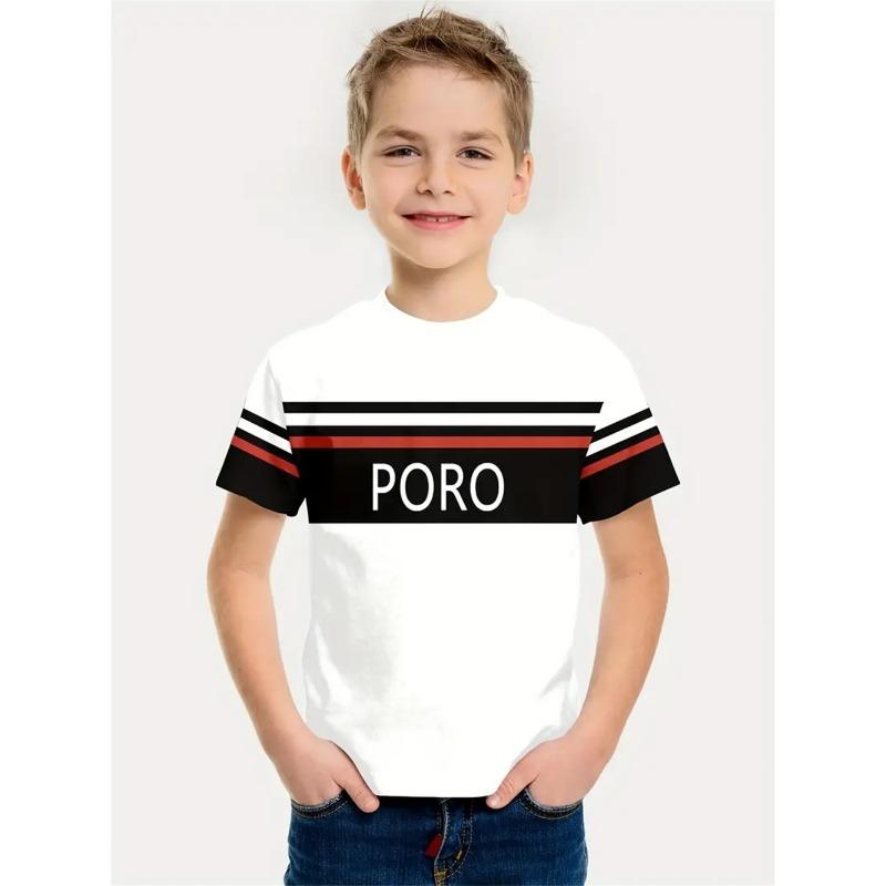 Striped Simplicity 3d Print Tee Shirt Kids Boys Clothes Short Sleeve Casual Children's Clothing Fashion T Shirt For Boys