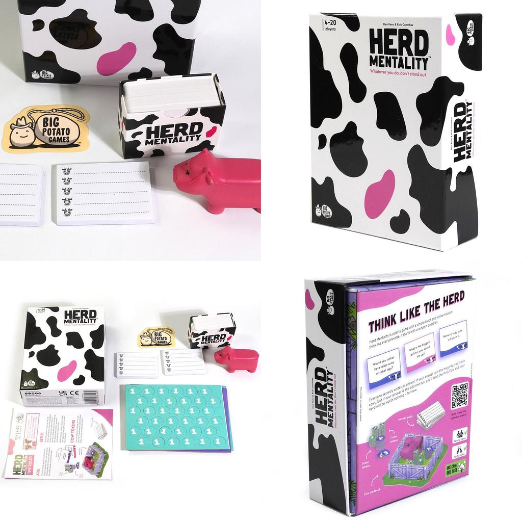 Stádová mentalita, stratégia pre dospelých, kartová hra, zábavná rodinná hra s medeným papierovým materiálom