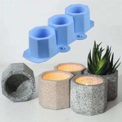 Stampo Fioriera Ottagonale in Silicone Fai da Te Geometrico Fioriera in Calcestruzzo Stampo per Vaso Succulente in Cemento Artigianato con Resina Epossidica Realizzazione di Bottiglie