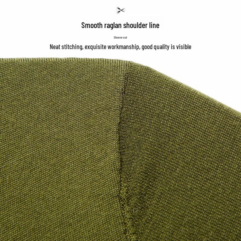 Hodo Machine Washable 100% Wool Short-Sleeve Sweater