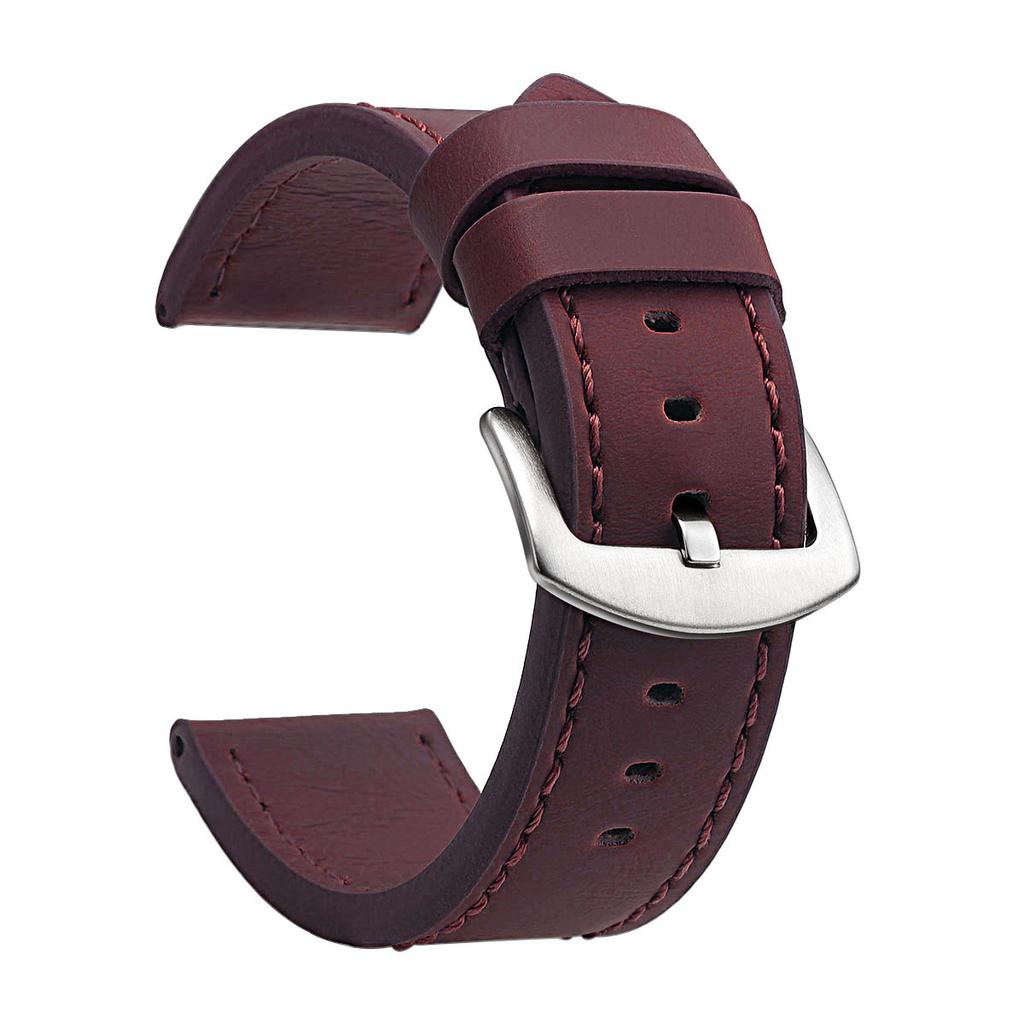 SAMCO Bracelet de Montre Sport Cuir Vintage Boucle Acier Inoxydable Accessoires de Montre 18mm 20mm 22mm 24mm