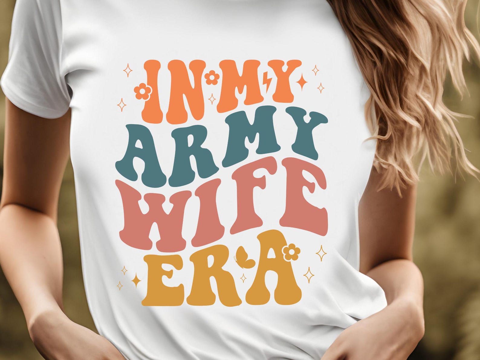 Army Wife Era Unisex T-shirt - Gift for Army Spouse, Military Family, Veterans Day, Memorial Day, Independence Day - Casual Wear, Proud wife 2XL