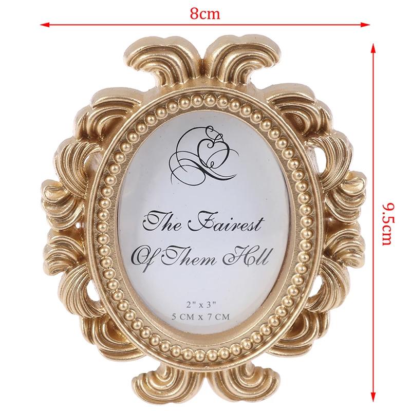 NewNordic Style 1pc Flower Photo Frame Wedding Home Decor Desktop Bronze Design Vintage Picture Frame Small Baroque Photo Holder