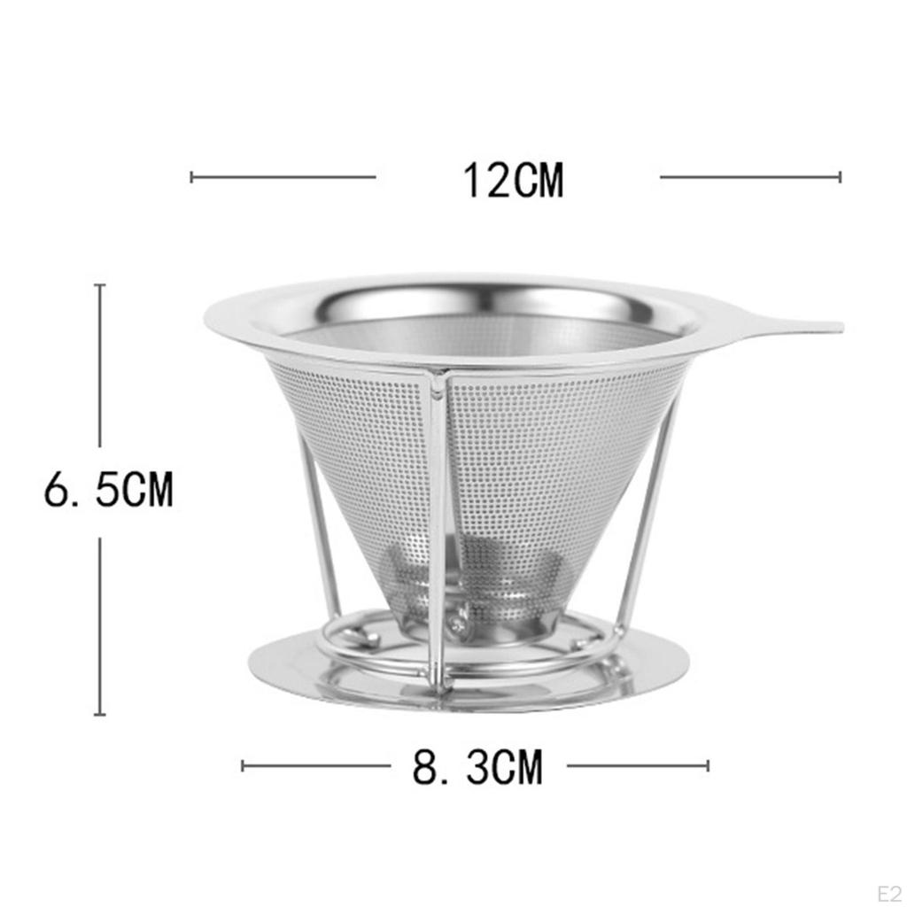 Uchwyt siatkowy na dripper do kawy Wielorazowy filtr do domu kawiarni wędrówek podróży