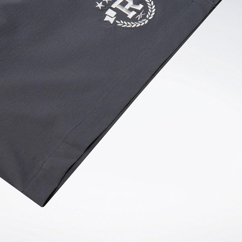 Reebok Letter Embroidery Woven Loose Sports Shorts Unisex Shorts Charcoal-Black 24SRC619UGH1