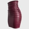 European & American Plus-Size Sexy Pleated PU Leather Skirt - Tight Hip, Short Ins Style for Women
