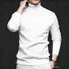 Men's Solid Color Turtleneck Knit Top Casual Warm Winter Base Layer