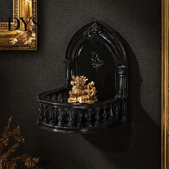Floating Display Ledge for Plants Wall Mounted Shelf, European Style, Decorative Self-adhesive Mount Security Camera Rack, Action Figures And Cameras