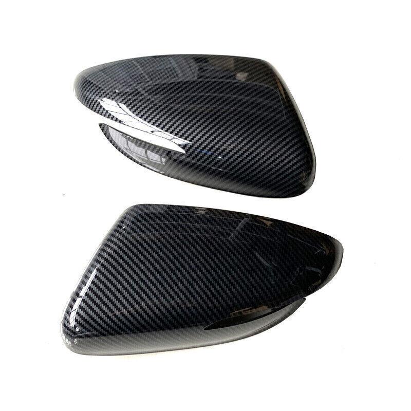 For KIA K3 Forte 2013-2018 Car Replacement Rearview Side Mirror Cover Wing Cap Exterior Door Case Trim Housing Carbon Fiber Look