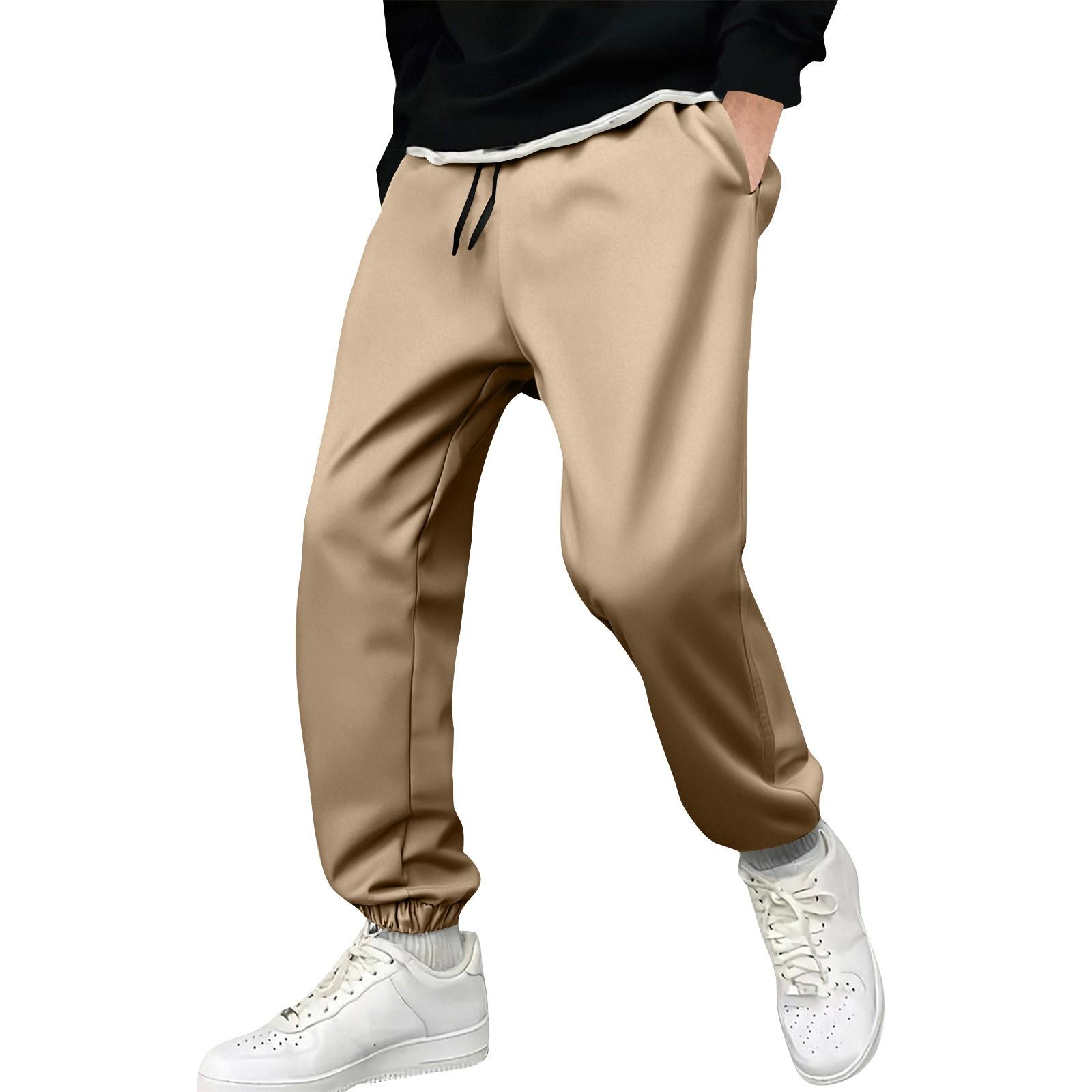 

Повседневные брюки мужские свободные и модные универсальные свободные длинные брюки XL хаки