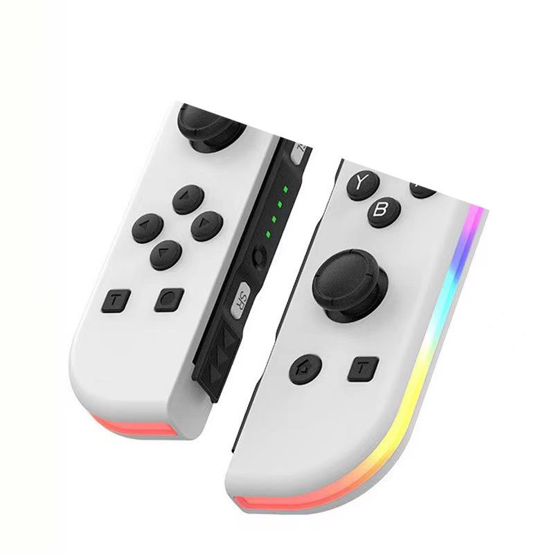 Joycon-style RGB Wireless Bluetooth Game Controller with Switchable Left and Right Small Handles for NS.