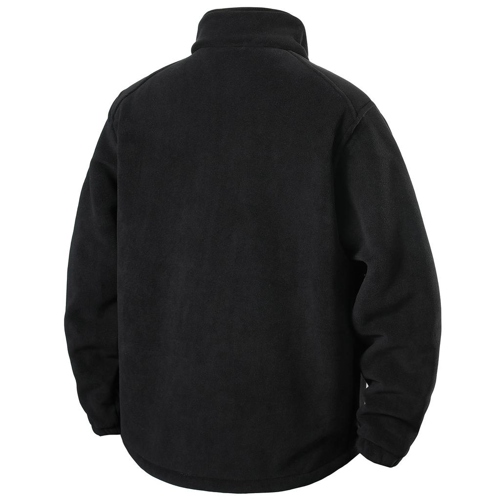 Unisex Casual Outdoor Solid Color Skirt Zippered Fleece Jacket