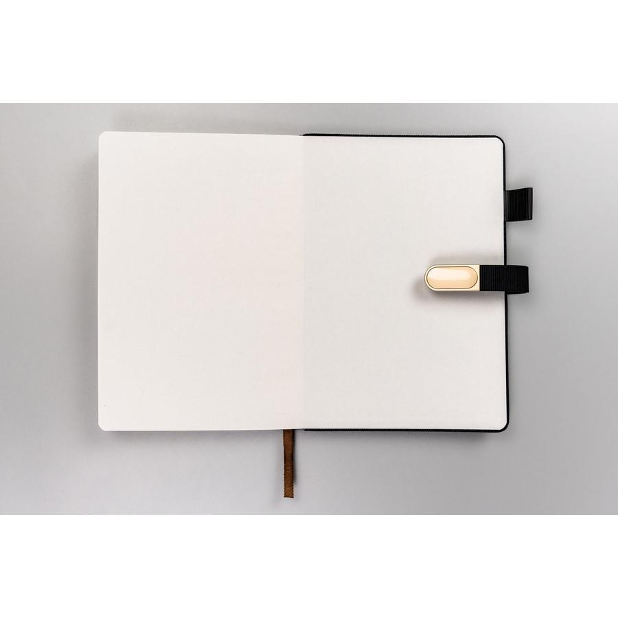 Gift Set: Black, Elegant A5 Lined Notebook and Pen with Black Ink - Peterson