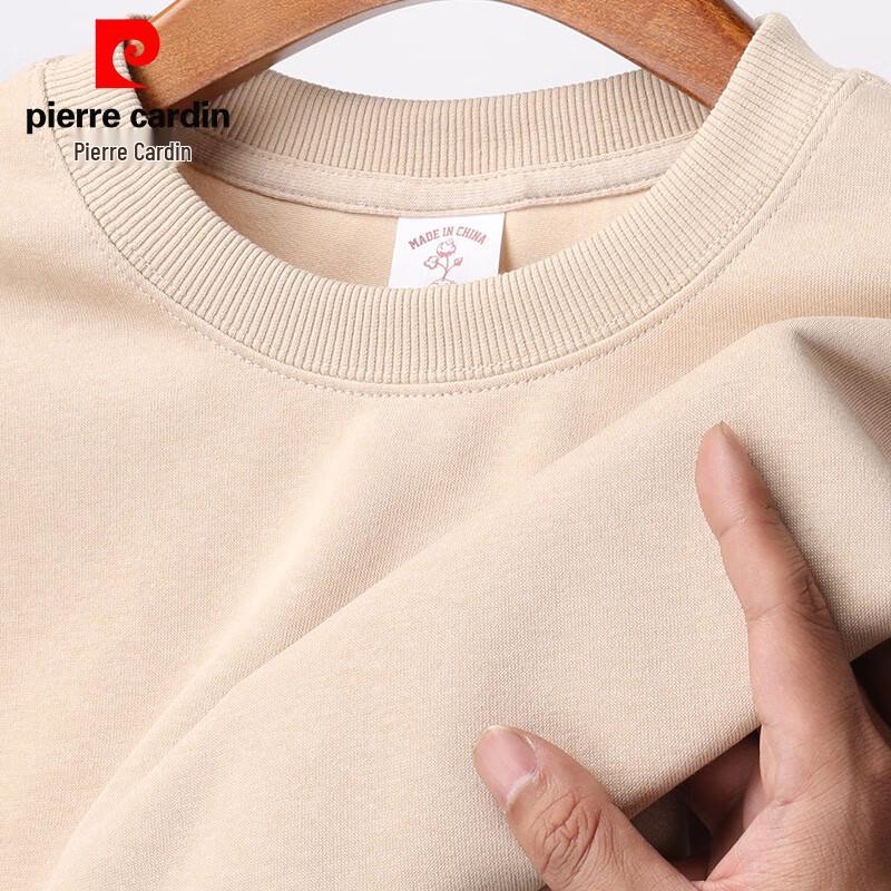 Pierre Cardin Men's Solid Round Neck Pullover Sweatshirt