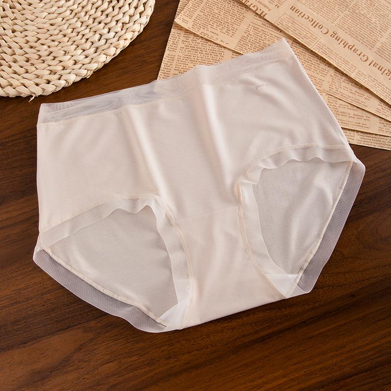 80s Modal Women's Mid-High Waist Seamless Antibacterial Briefs with Pure Cotton Crotch