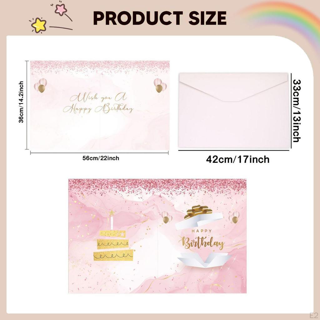 Birthday Card Giant Greeting Envelope Guest Book Celebration Tear Resistant Waterproof