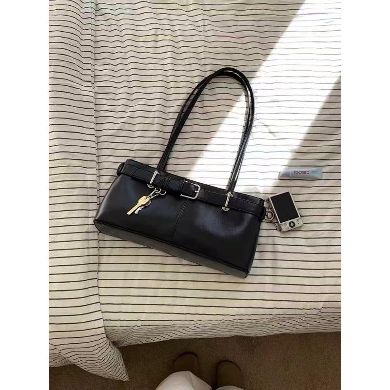 

Niche design bag, shoulder handbag, underarm bag, belt buckle, Chinese women s bag 2 tide чёрный