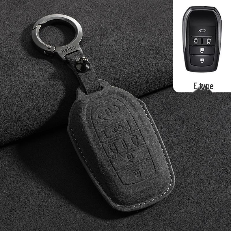 2024 Toyota Crown Highlander Suede Key Case: Three-Color Full Wrap for Men
