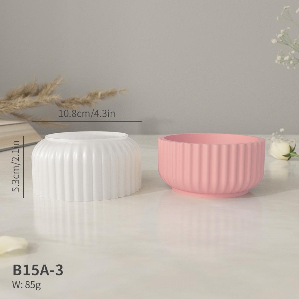 Striped Epoxy Storage Jar Silicone Mold for DIY Plaster Ornaments & Jewelry Box