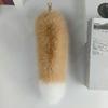 Fashion Huge Fluffy Faux Fur Fox Tail Keychain Warm Thickening Therian Tail Bag Charms Soft Fur Pendant for Women Girl
