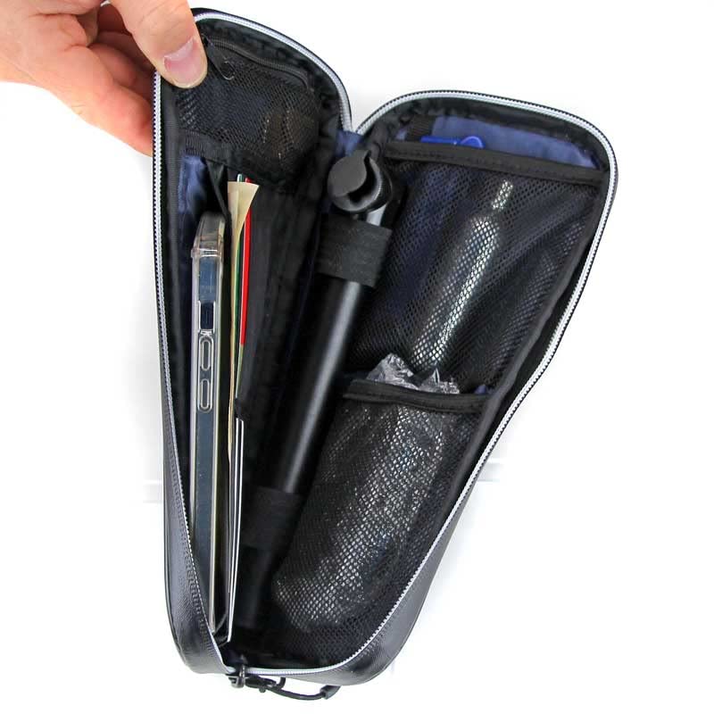 R250 Waterproof SmartRide Monotone Medium Pouch, Camouflage, Long, Black,