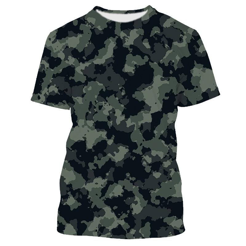 Summer Fashion Camouflage T Shirt for Men Veteran New Casual Oversized Round Neck Printed Short Sleeve T-shirts Man Tees Tops