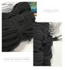 Black and White Flat Latex Elastic Band - Low Elasticity for Clothing