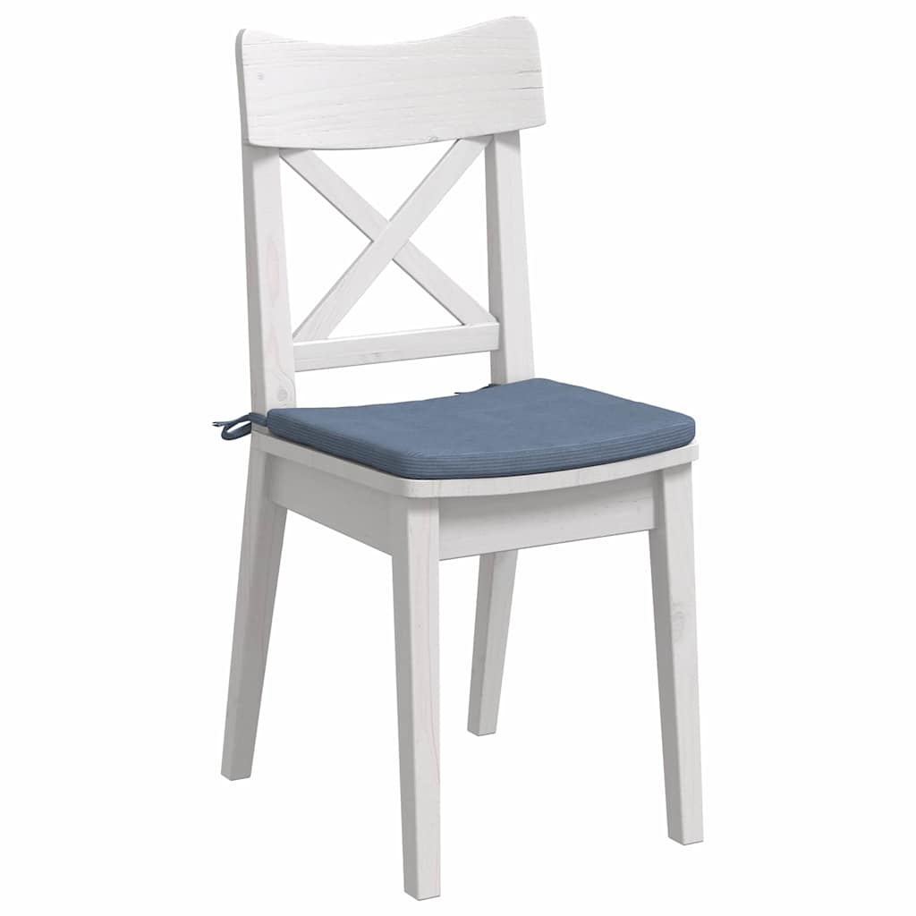 Seat Cushions 4 Pcs Blue 40 X 40 X 3 Cm Cord Fabric