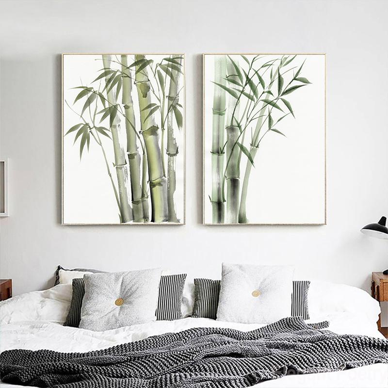 Leaves Plant Canvas Wall Paintings Bamboo Pictures On The Wall Scandinavian Nordic Posters and Prints for Living Room  No Frame