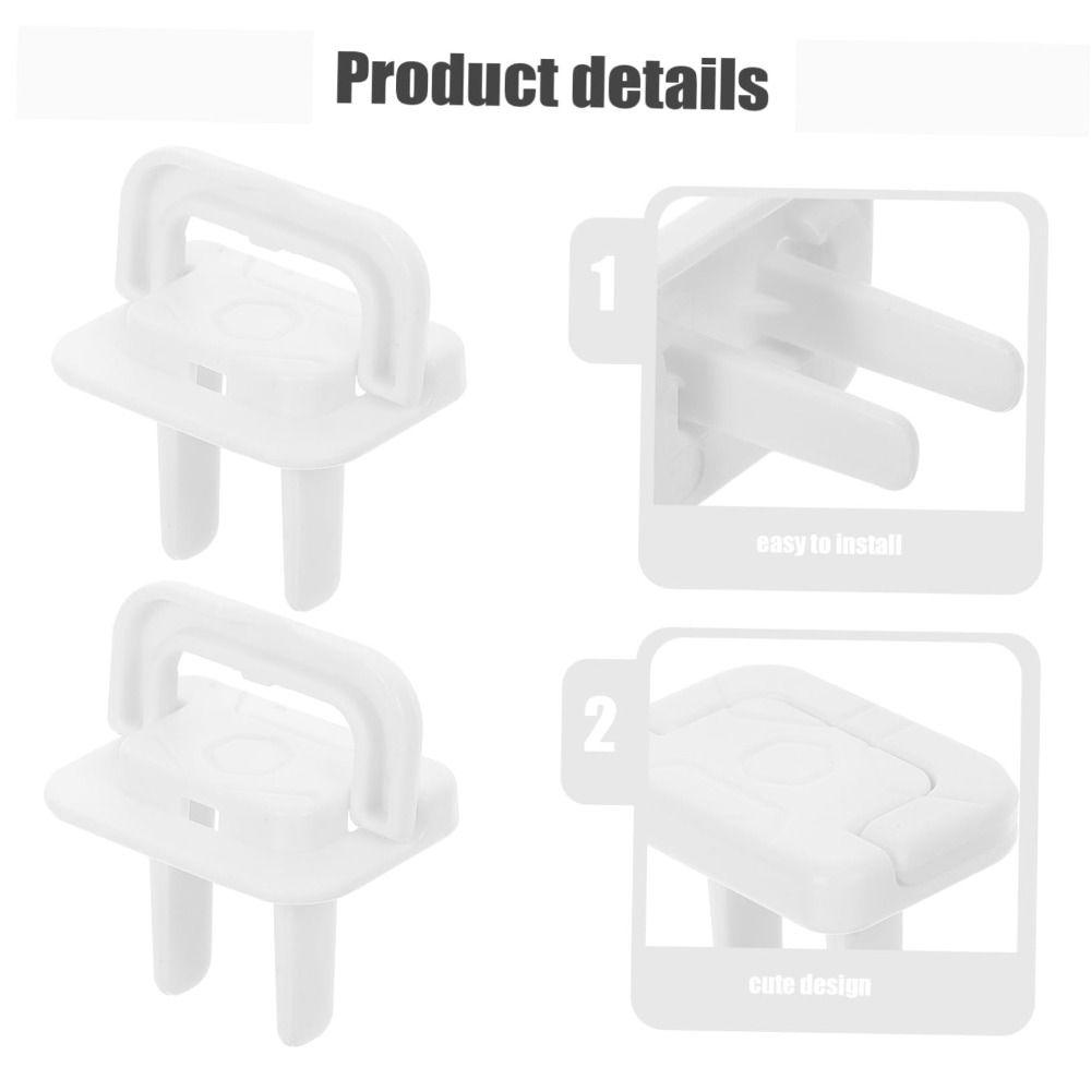 50pcs Solid Color Child Switch Socket Protector Safety Power Socket Cover  Home Electrical Safety