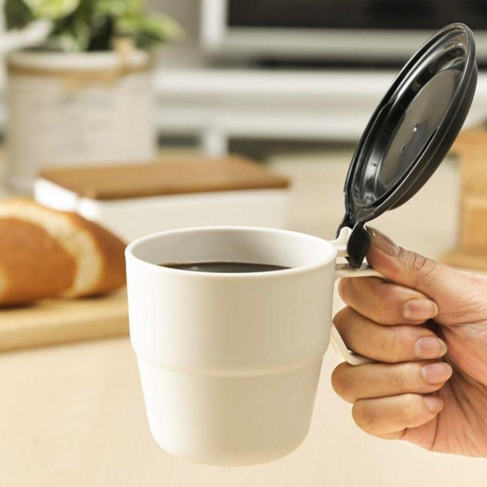 

Hard Plastic Coffee Mug 360ml Water Cup Outdoor Flap Mug For Picnic хакі