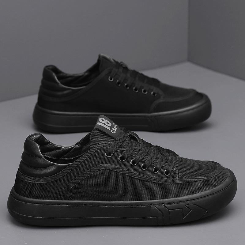 New casual sports board shoes men's round head ultra-light thick-soled breathable mesh shoes men's shoes casual breathable versatile