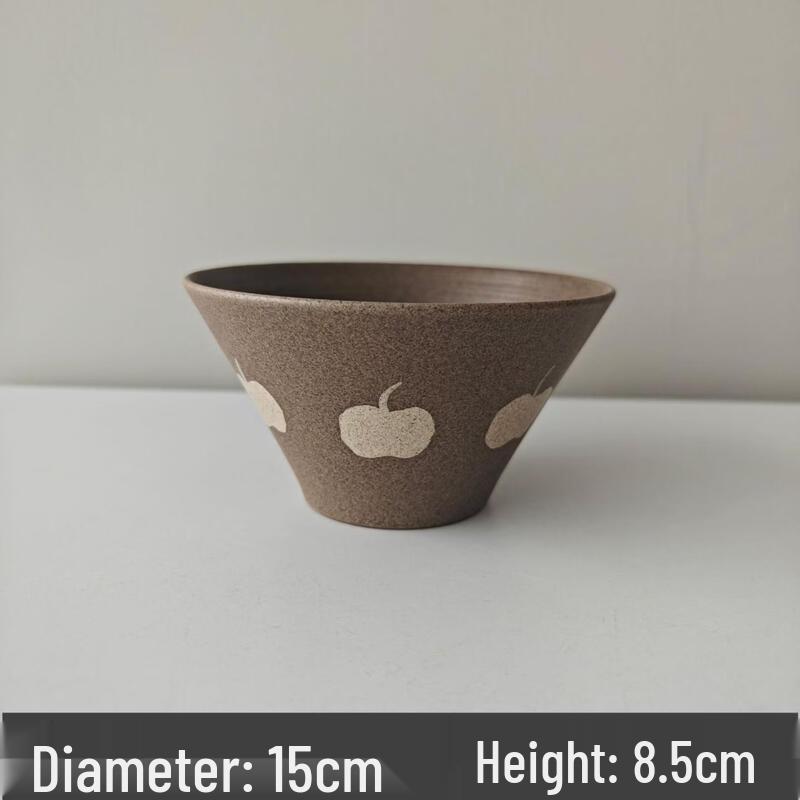 

ZISIZ Retro Brown Ceramic Douli Bowl