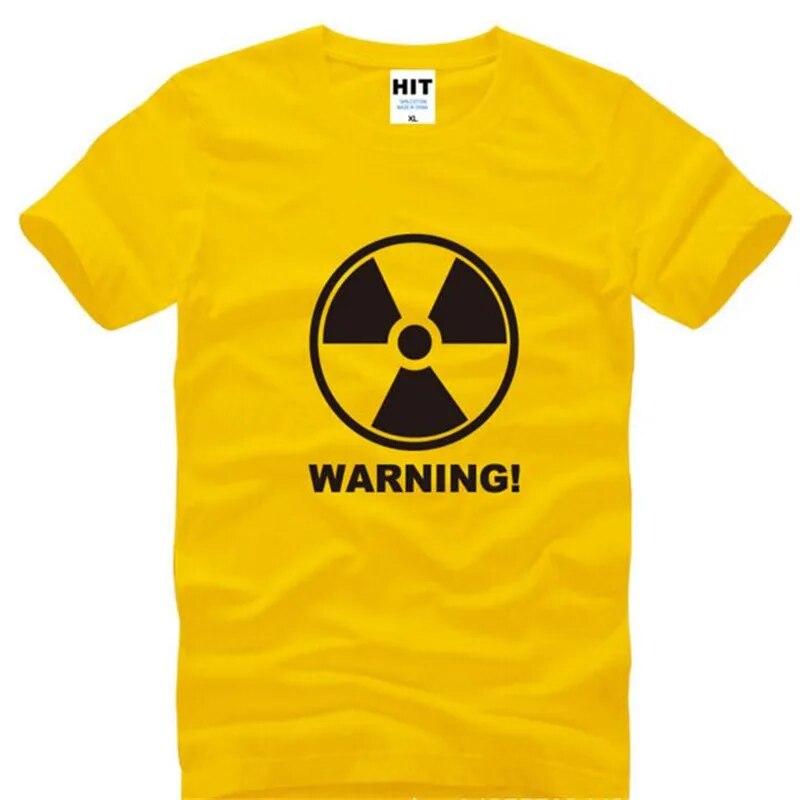 Nuclear Radiation Creative Life Printed T Shirt Unisex Short Sleeve O-Neck Cotton Unisex T-Shirt Cool Tee Shirt Homme Camisetas Hombre