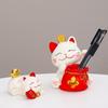 Lucky Cat Resin Mobile Holder - Cute Office Desktop Decoration Gift