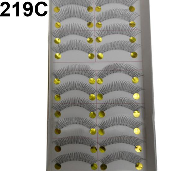 10 Pairs Black Cross Thick Soft Long False Eyelashes Makeup Fake Eye Lashes