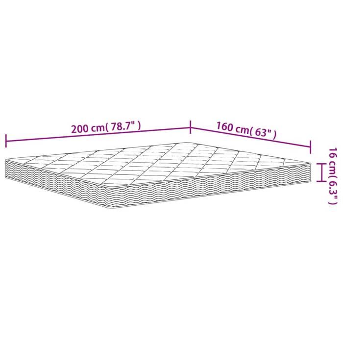 VidaXL Medium-Soft Foam Mattress 160x200 Cm 373037