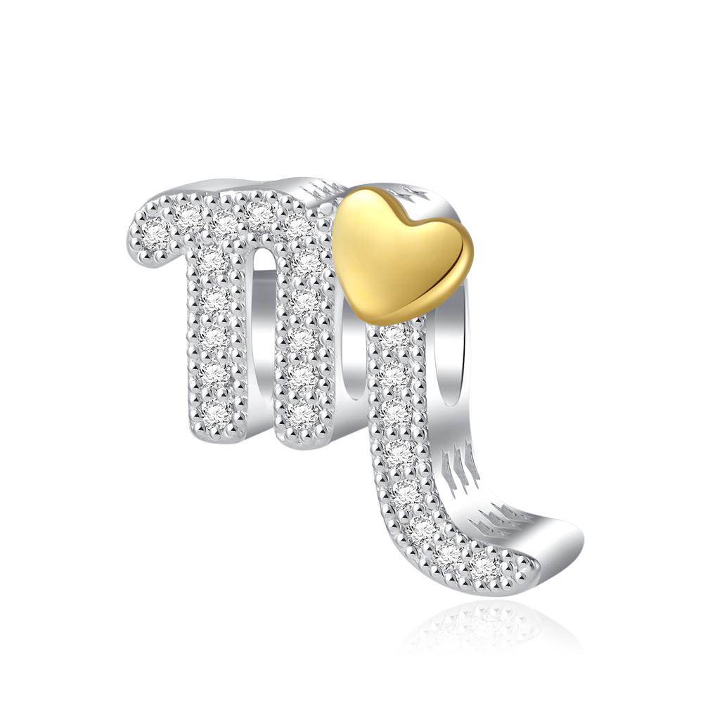 

The Twelve Zodiac Signs Charm Bead Components Compatible With Authentic Original Bracelets High Quality Fine Jewelry Craft Making 100% Copper Metal