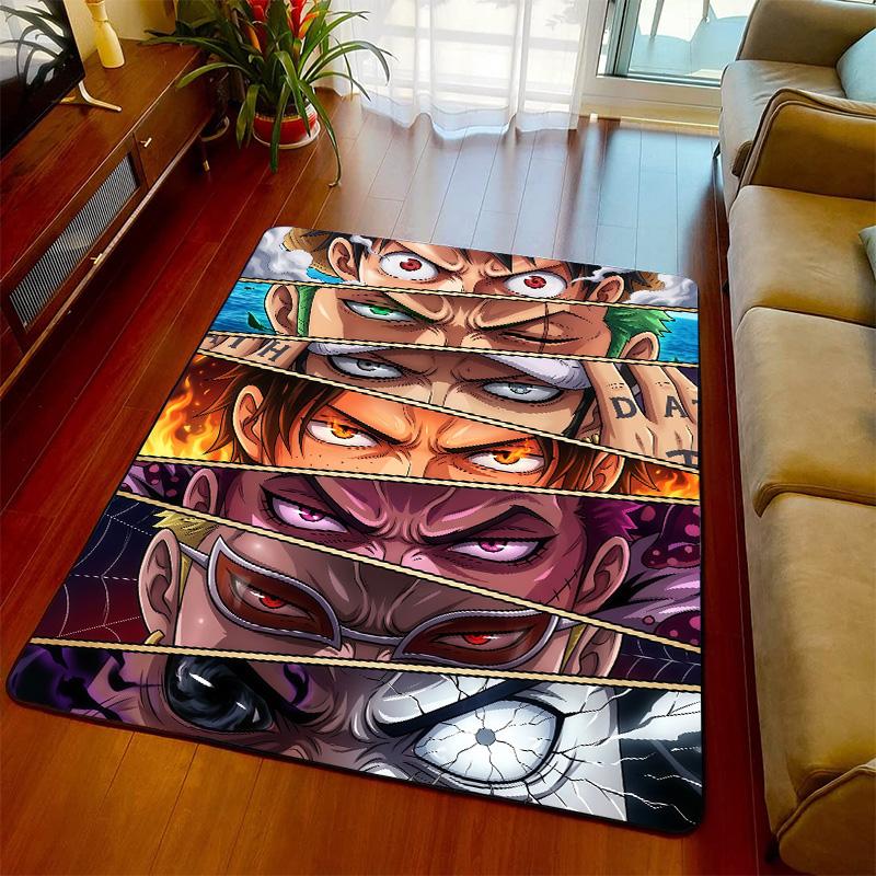 One Piece Anime Theme Carpet Rug Floor Mat Soft Surface Non Slip Base for Living Room Bedroom -QJY
