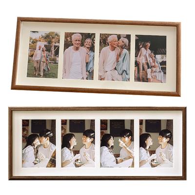 8X20 Wood Picture Frame - 8X20 Po Frame With Mat Display 4Pcs 4X6 Pos, 4X6 Picture Frame Wood