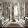 2pcs Set HD Christmas Ambiance Star Drop Ball Decorative Curtain White Tie Digital Printed Curtain Home Decoration Style Deco