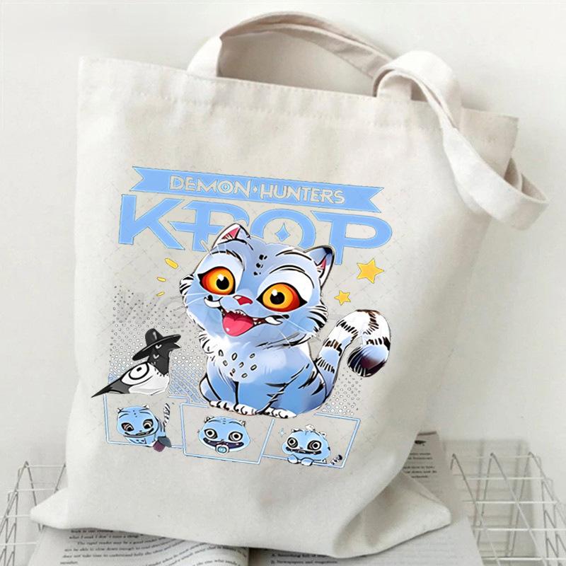 Witch Hunters Peripheral Printing Fashion Shoulder Bag Women's Large Capacity Student Portable Tote Bag Canvas Bag