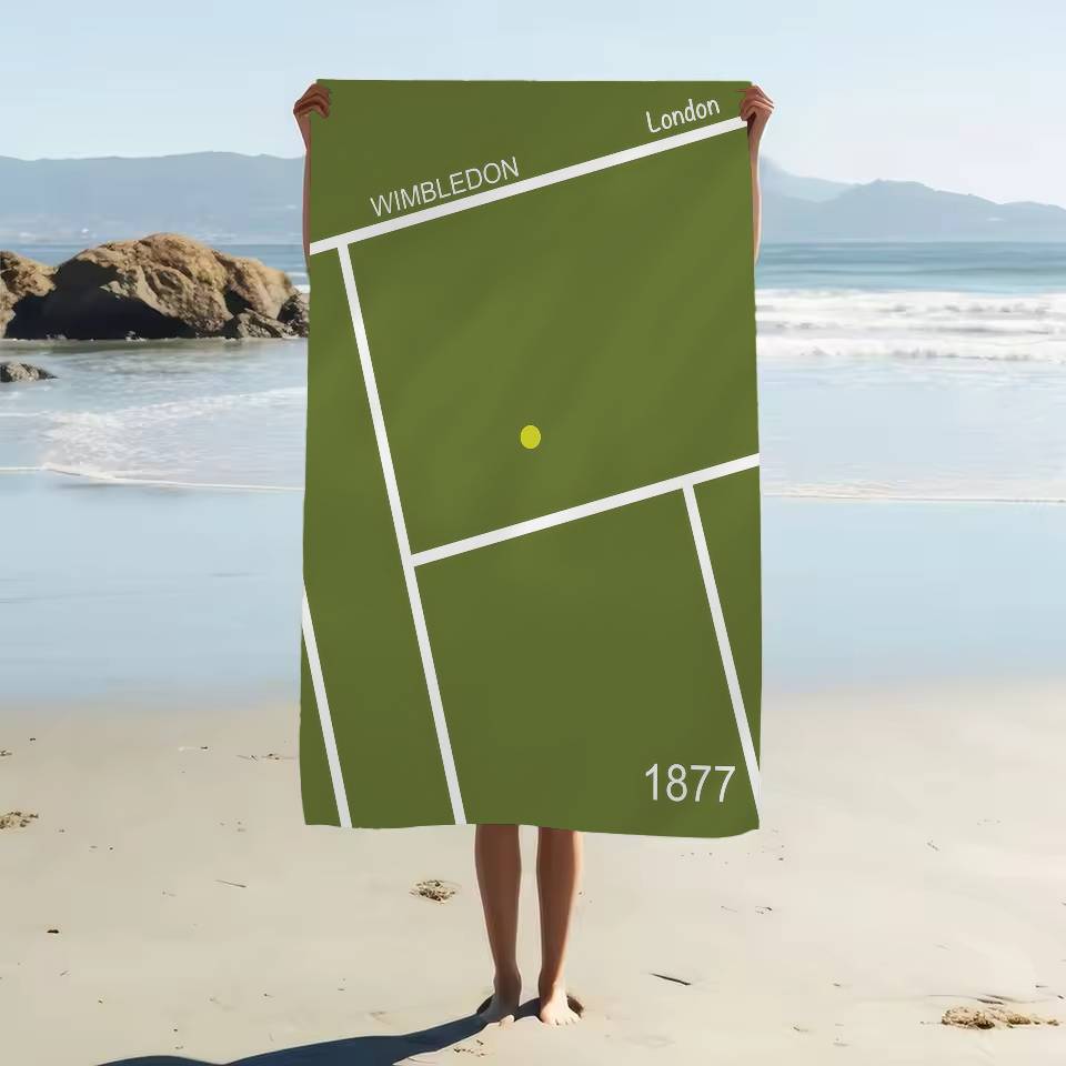 Tennis US French Open Sport Canvas Mikrofaser Strandtuch Saugfähig Schnelltrocknend Weich Yoga Schwimmen Resort Bergsteigen Handtuch