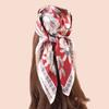 Luxury Floral Silk Square Scarf Women Soft Satin Kerchief Hairband Neckerchief Head Hijab Lady Headband Foulard Bag Ribbon 70Cm