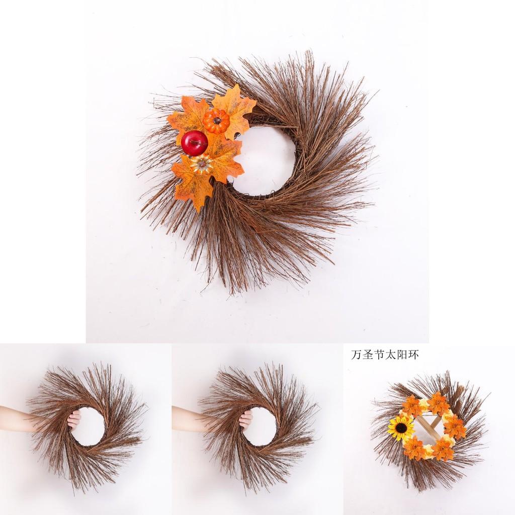 Stylish Halloween Party Decoration Items Vibrant Sunflower Circle Wreath For Festive Atmosphere
