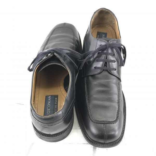 Italy Handmade/BOSTONIAN/Leather U-Tip Dress Shoes/9M/26.5/Black/Business(USED)