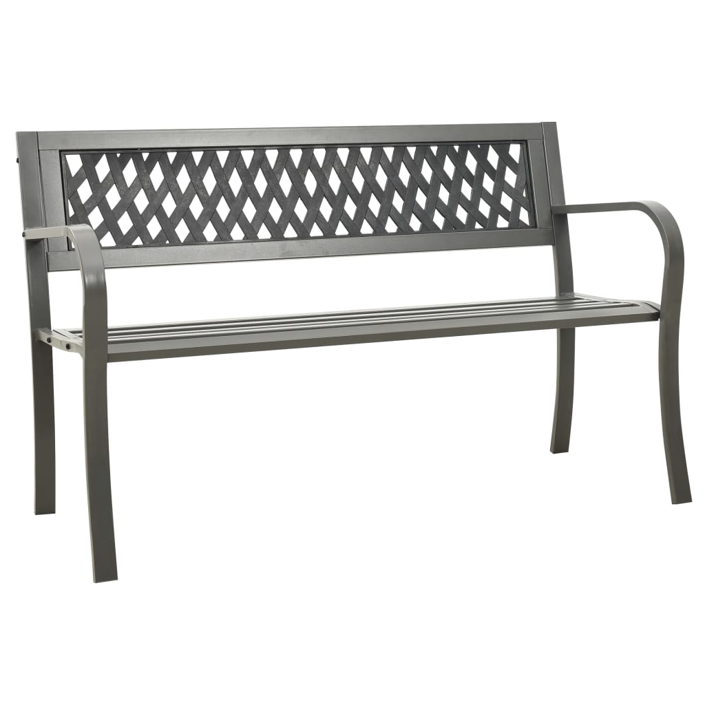 Garden Bench 125 cm Steel Gray