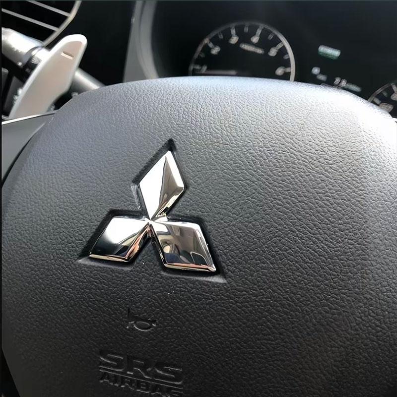 car Steering Wheel Decal 3D Sticker Badge Logo Accessories For Mitsubishi outlander Triton L200 ASX Mirage Pajero Eclipse Colt