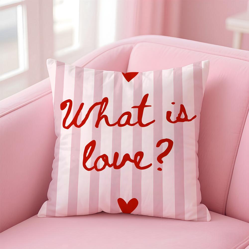 Moderne Pinke Liebe Kunst Luxuriöse Kissenhülle Kissenbezug Weicher Freundlicher Stoff Verdeckter Reißverschluss